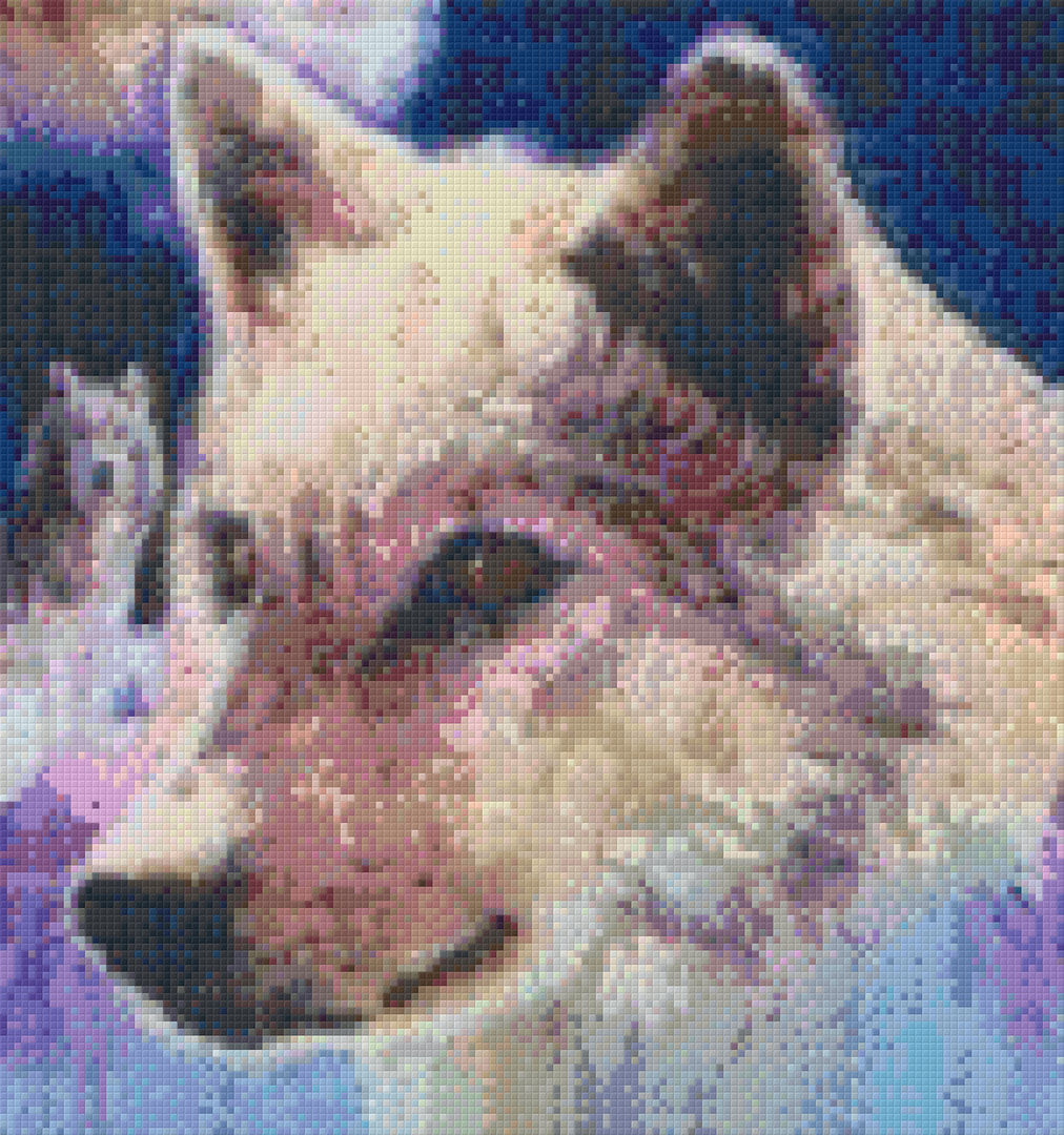 Wolf Guide Twelve [12] Baseplate PixelHobby Mini-mosaic Art Kit image 0